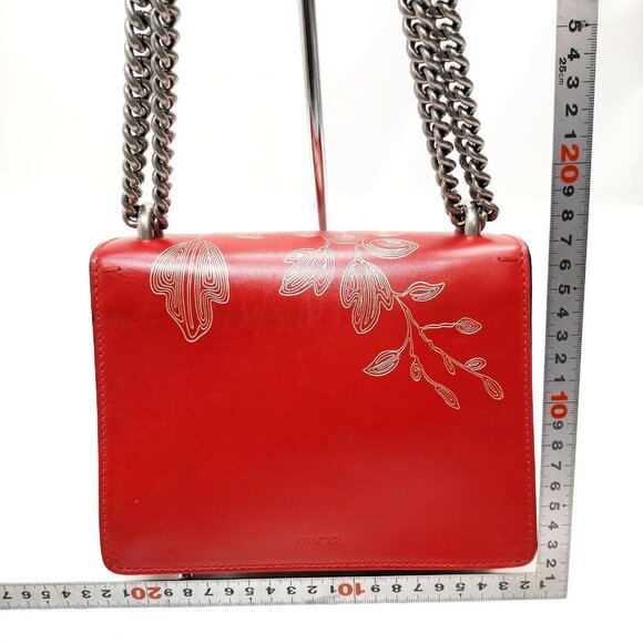 Authentic Gucci Shoulder Bag Red Leather mn828-120826 - Picture 2 of 16